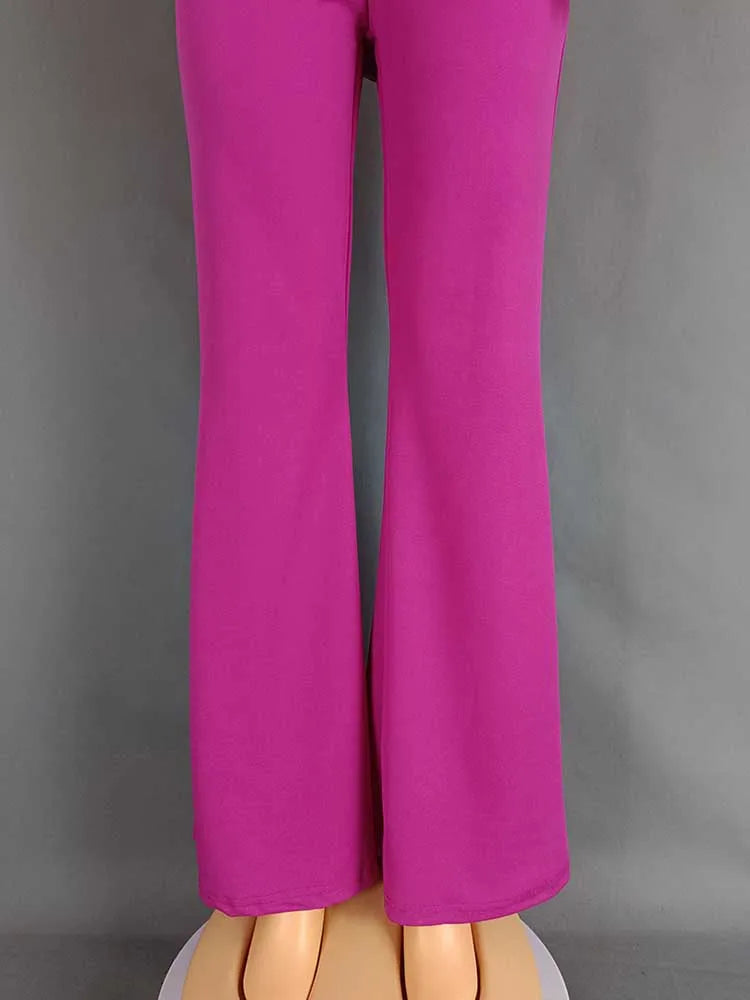 High Waist Strapless Jumpsuit with Rivet Collar for Women