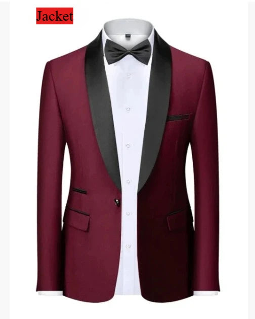 Men Slim Fit Tuxedo Suit for Weddings and Parties