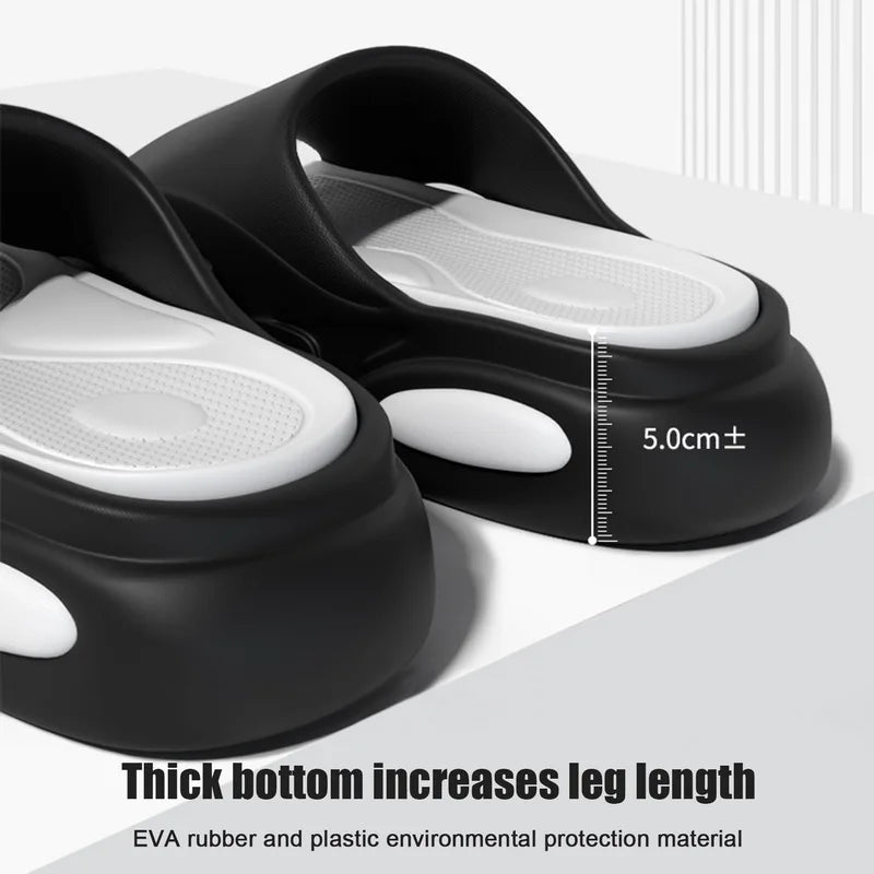 Men's Summer Platform Slides EVA Non-slip Beach Shoes