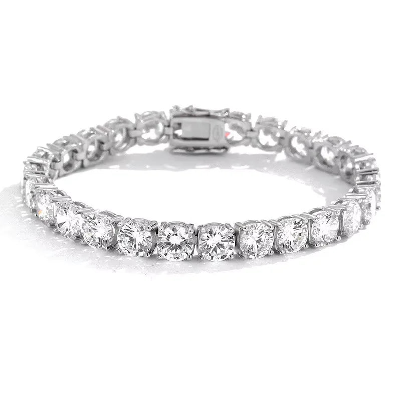 Moissanite Tennis Bracelet 925 Sterling Silver White Gold