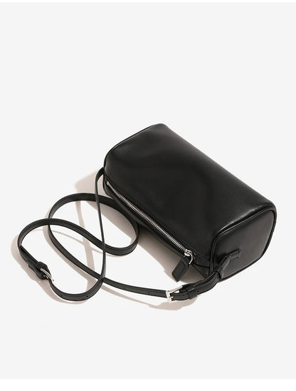 Soft Cowhide Mini Crossbody Bag with Split Leather