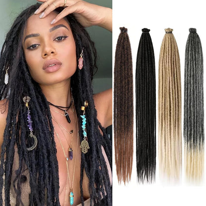 24 Inch Ombre Synthetic Dreadlock Extensions 10 Strands