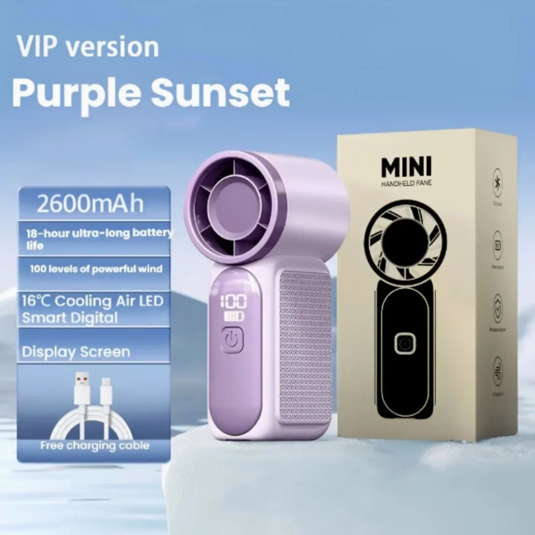 Mini Handheld Fan USB Rechargeable Plastic Outdoor Fan