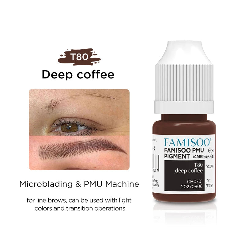 FAMISOO 5ML Permanent Makeup Pigment for Lips and Eyebrows