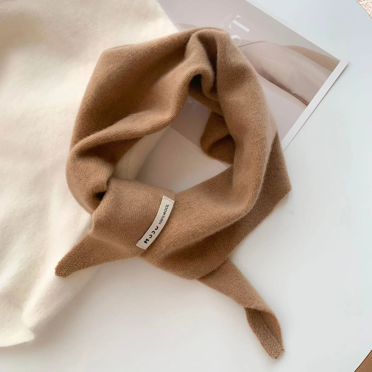 Wool Triangle Scarf for Women - Multi-functional Knitted Scarf