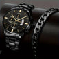 Men's Stainless Steel Quartz Calendar Watch