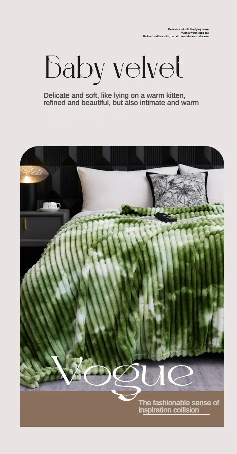 Tie Dye Flannel Fleece Blanket for Beds