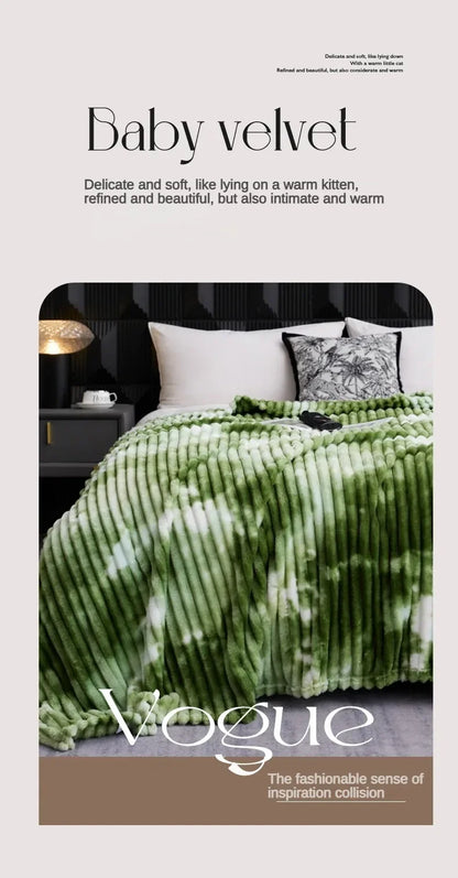 Tie Dye Flannel Fleece Blanket for Beds