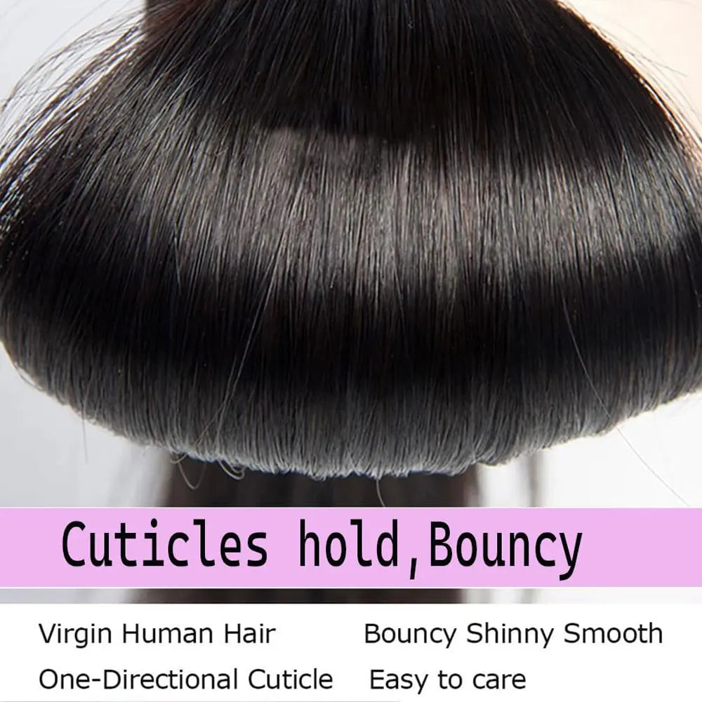 Brazilian Virgin Hair Straight Bundles Natural Black 26 28 30 Inch