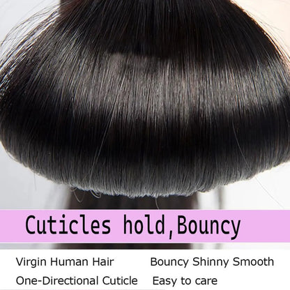 Brazilian Virgin Hair Straight Bundles Natural Black 26 28 30 Inch