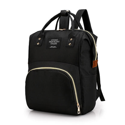 Large Capacity Canvas Diaper Bag Backpack