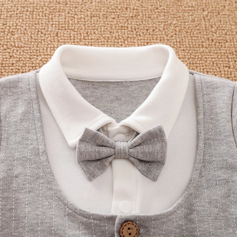 Cotton Long Sleeved Baby Jumpsuit for Boys and Girls