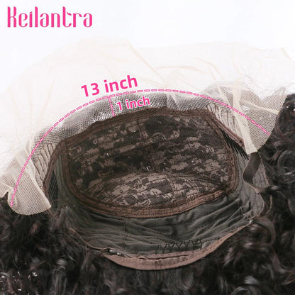 Pixie Cut Curly Human Hair Wig 13x1 Lace Frontal
