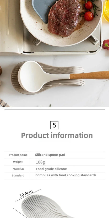 Silicone Spoon Holder and Kitchenware Tray