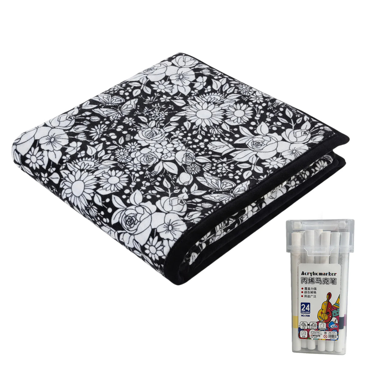 DIY Coloring Blanket 150x125cm Washable Velvet Art