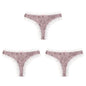 BZEL Women Lace Thong Panties Low-Waist G-String Leopard