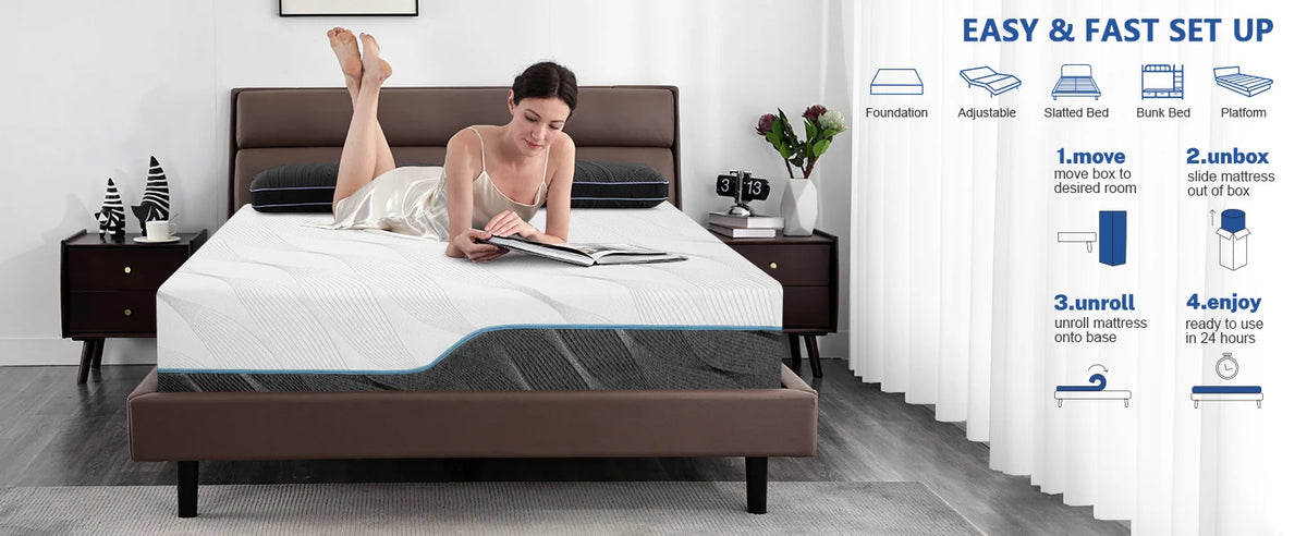 Hcore Extra Firm Queen Size Mattress 10 Inch Dual Sided