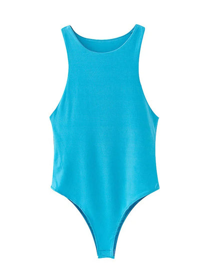 Summer Solid Sexy Bodycon Women Bodysuit Green Slim