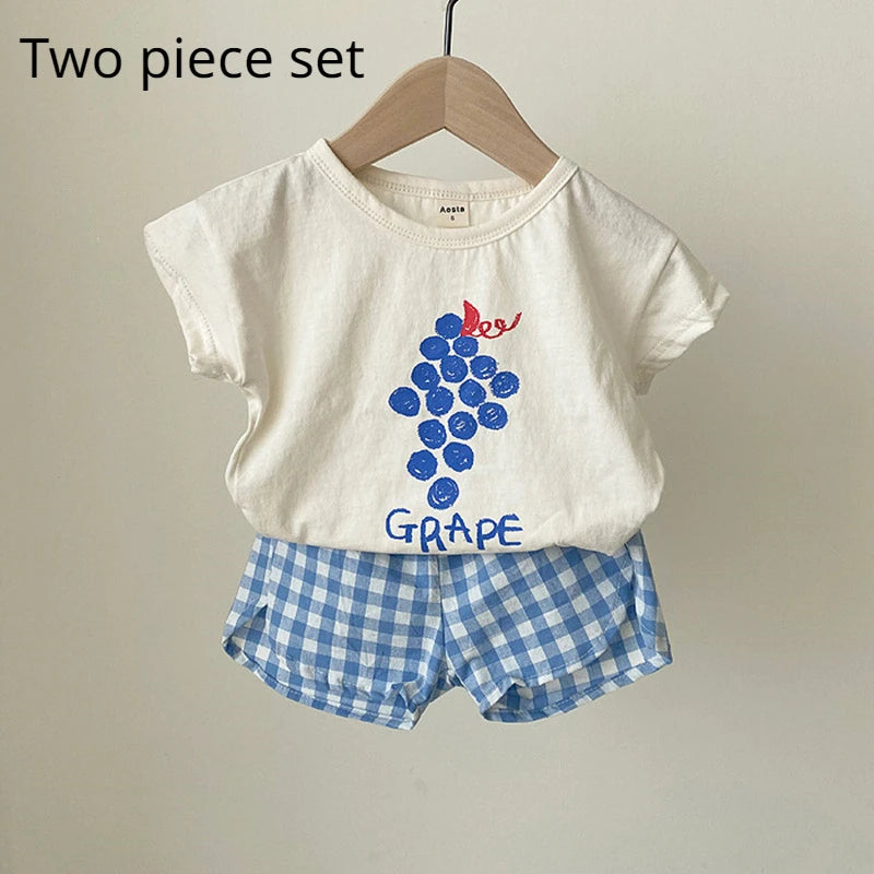 Cotton Toddler Summer Pajamas Set for Kids