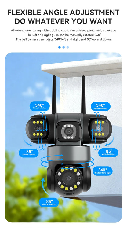 10K 20MP Outdoor WiFi PTZ Security Camera with 360° Zoom