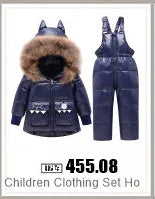 Children's Hooded Parka Down Jacket with Dinosaur Design