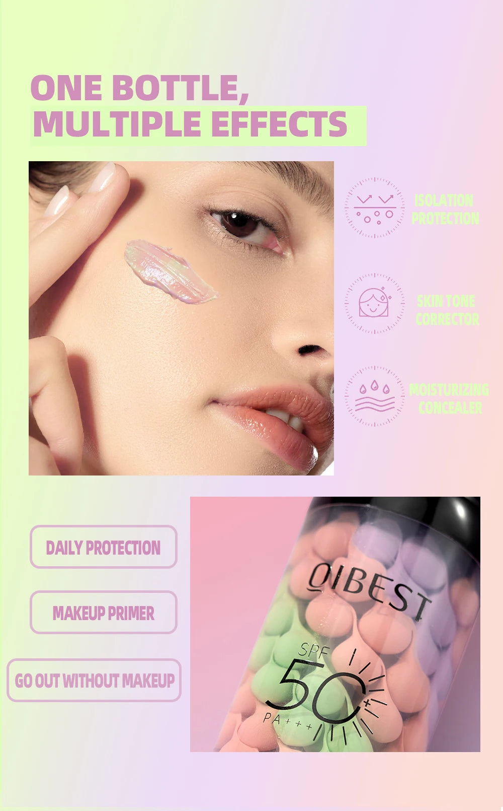 Qibest Three-Color Cream Concealer