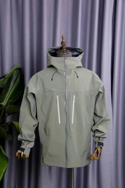 Three Layer Waterproof Windbreaker Jacket for Camping