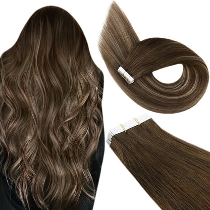Ugeat Tape In Hair Extensions Brazilian Remy Hair 20P/40P