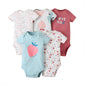 Cotton Summer Girls Bodysuit Set for Newborns