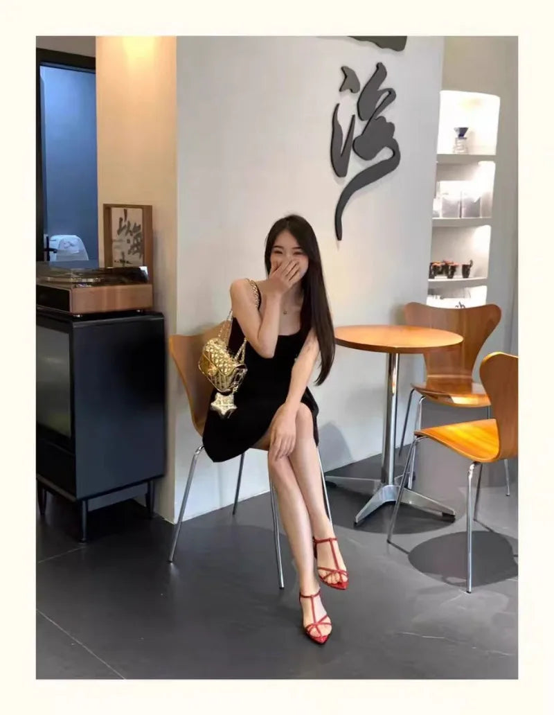 Women Gladiator Sandals with Thin Heels for Parties