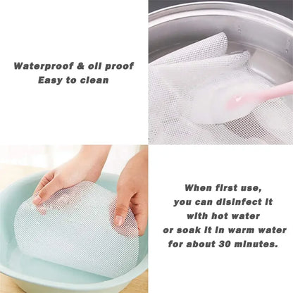 Silicone Steamer Mat Set Non-Stick White Kitchen Accessories