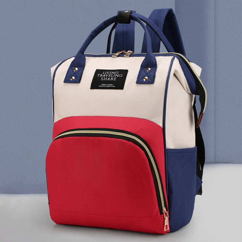 Large Capacity Canvas Diaper Bag Backpack
