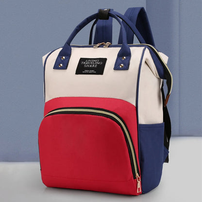 Large Capacity Canvas Diaper Bag Backpack