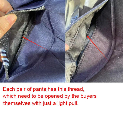 Men's Casual Elastic Straight Pants Black Blue
