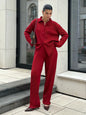 Knit Cardigan Pants Set for Women - Thick and Warm Outfit
