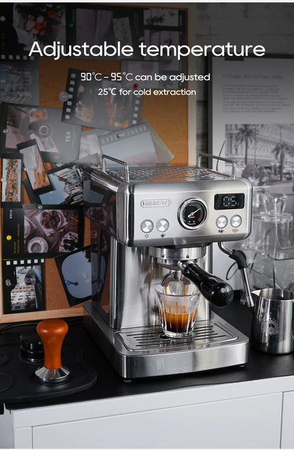 HiBREW 20Bar Semi Automatic Espresso Machine Stainless Steel