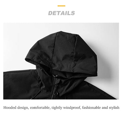 LNGXO Waterproof Windbreaker Jacket for Hiking and Camping