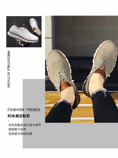 Men's Large Casual Fly-Weave Mesh Sports Shoes