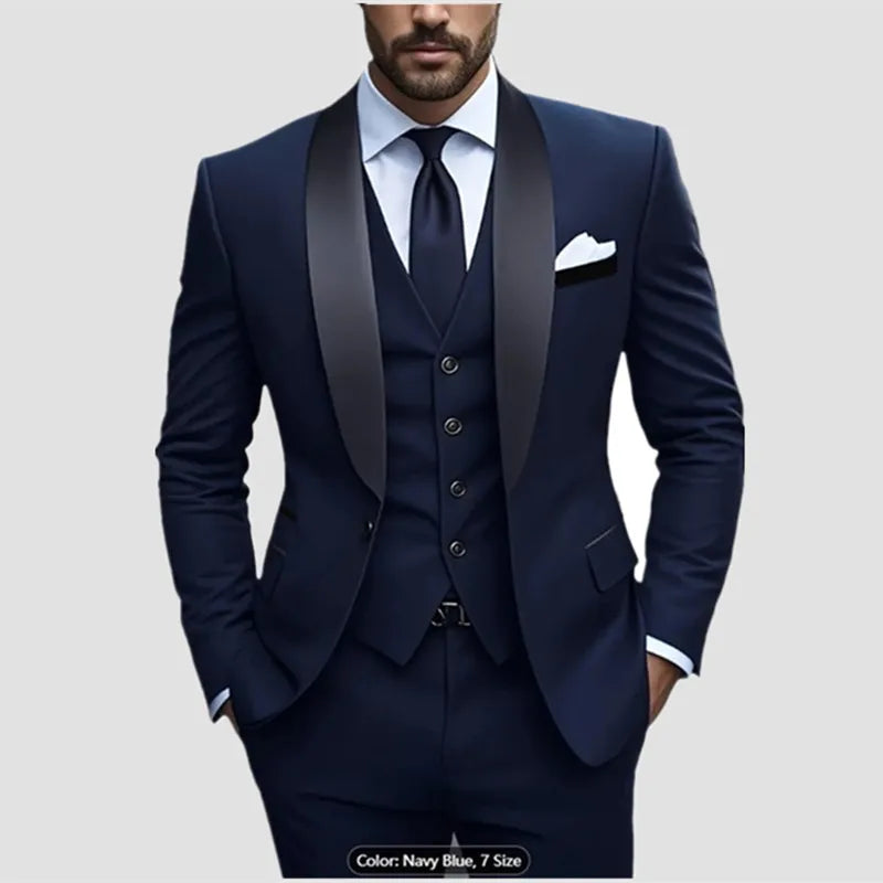 Men Slim Fit Tuxedo Suit for Weddings and Parties