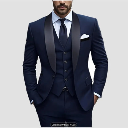 Men Slim Fit Tuxedo Suit for Weddings and Parties