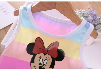 Cartoon Printed Vest and Shorts Set for Kids