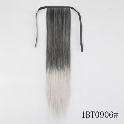 Long Straight Clip-in Ponytail Hair Extension Black