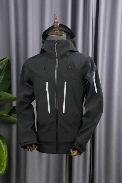 Three Layer Waterproof Windbreaker Jacket for Camping