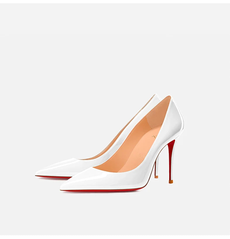 Elegant Black Patent Leather High Heel Pumps for Women