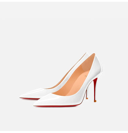 Elegant Black Patent Leather High Heel Pumps for Women