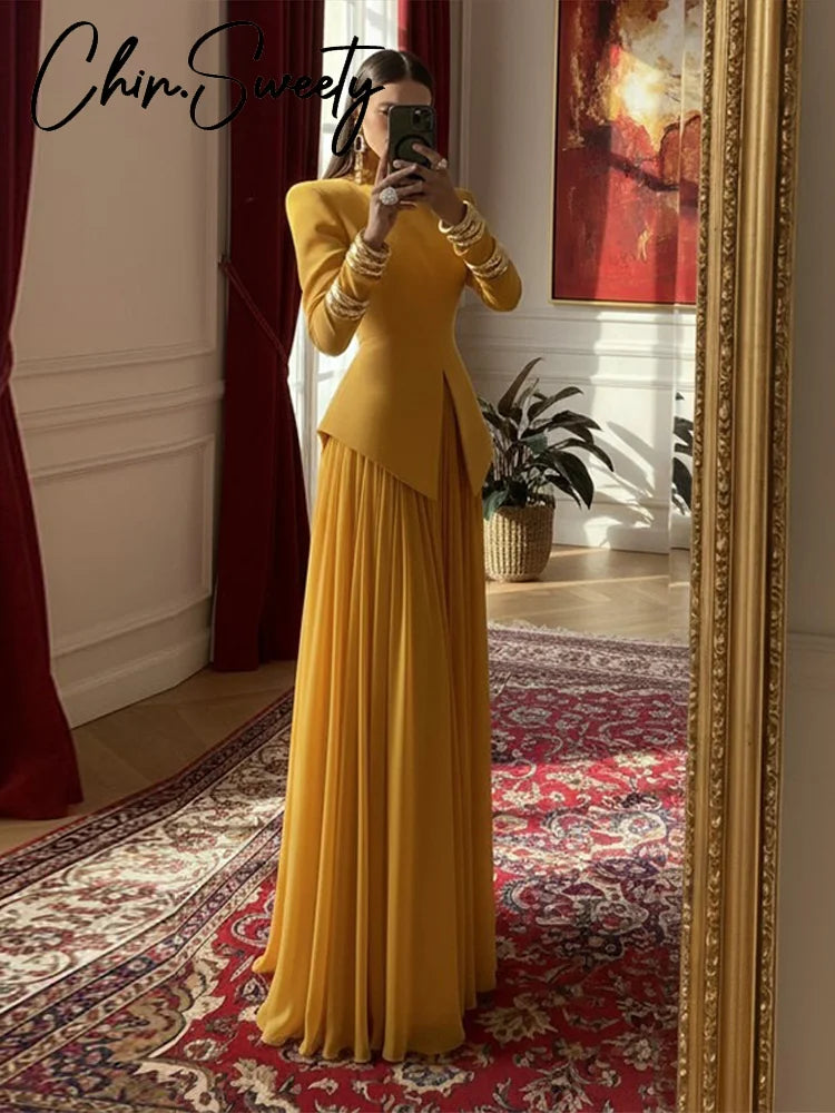 Elegant Women's Blazer Skirt Suit Set