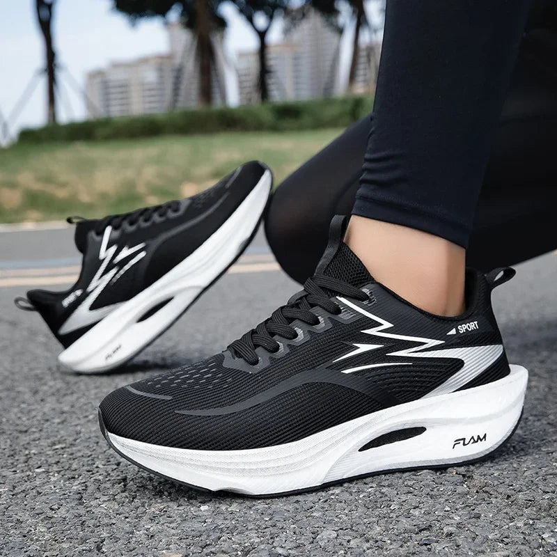 Men's Breathable Mesh Running Sneakers Black