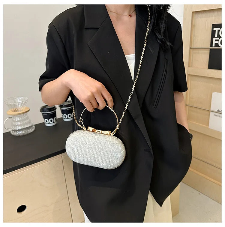 Luxury Sequined Hand-held Dinner Bag for Weddings