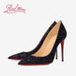 Black Patent Leather Pointed Toe High Heels