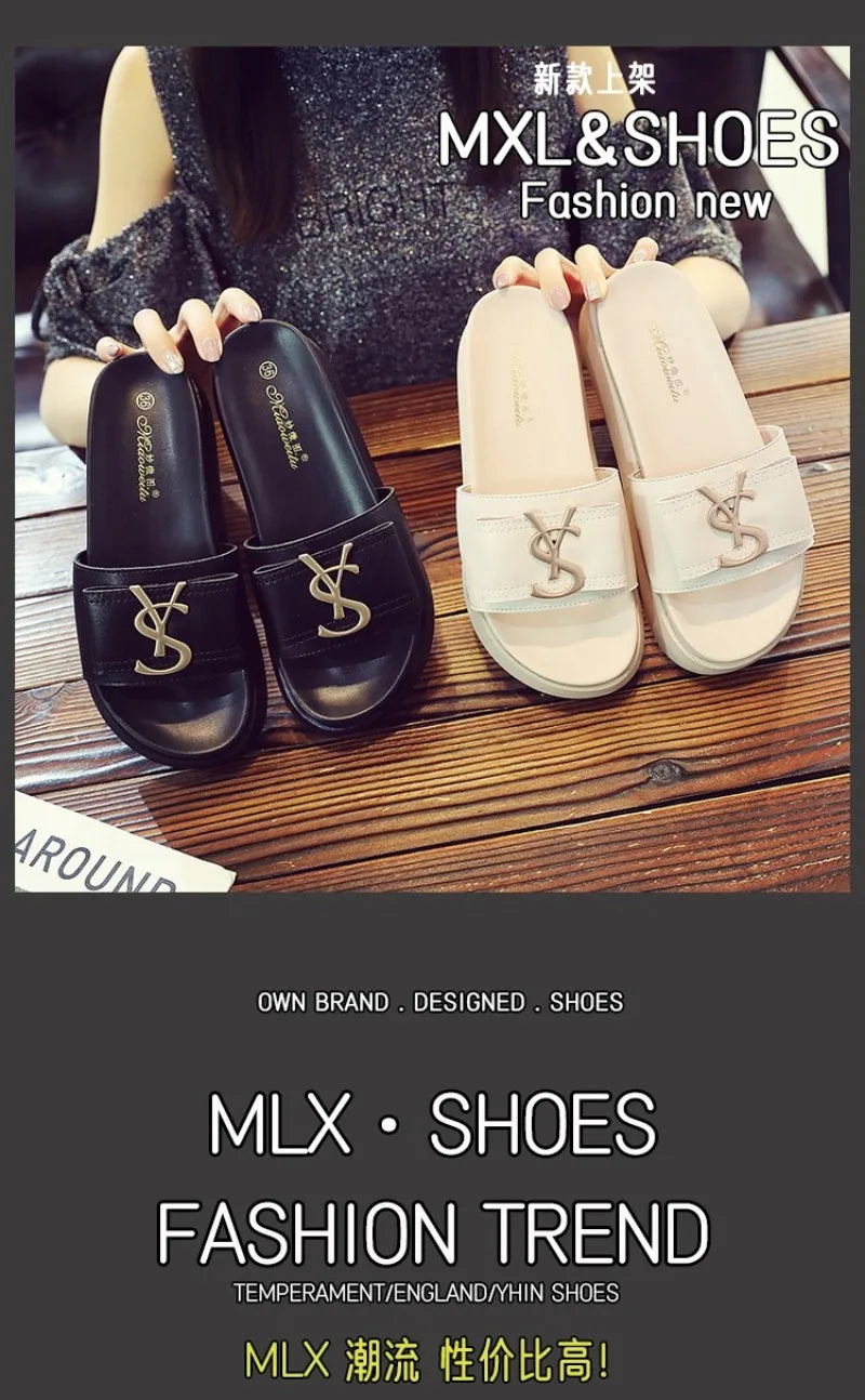 Women's Casual Leather Sandals with Thick Bottom